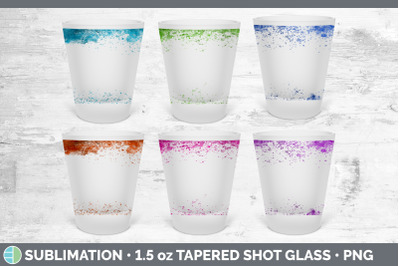 Bright Colors Shot Glass Sublimation | Shot Glass 1.5oz Tapered