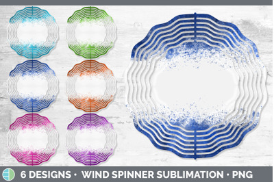 Bright Colors Wind Spinner | Sublimation Designs Bundle