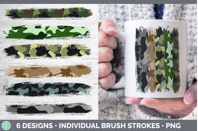 Camo Brush Strokes PNG | Sublimation Designs