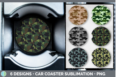 Camo Car Coaster | Sublimation Designs Bundle
