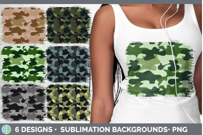 Camo Distressed Sublimation Background Panel