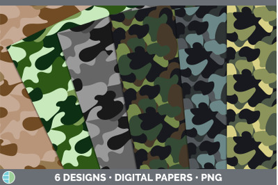 Camo Backgrounds | Digital Scrapbook Papers
