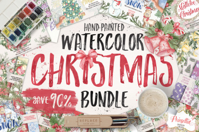 Watercolor Christmas Bundle
