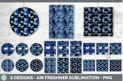 Blue Camo Air Freshener | Sublimation Designs Bundle