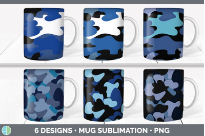 Blue Camo Mug Sublimation