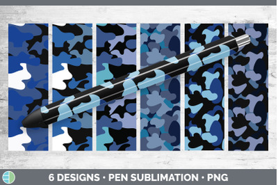 Blue Camo Pen Wraps | Epoxy Sublimation Bundle