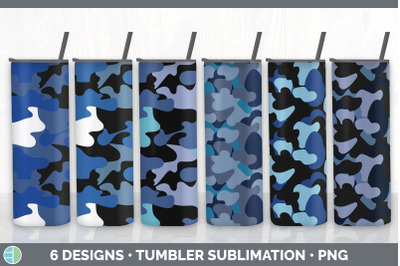 Blue Camo Tumbler Sublimation Bundle