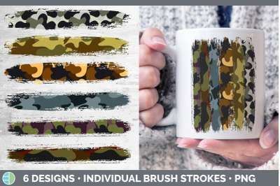 Camo Brush Strokes PNG | Sublimation Designs