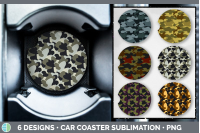 Camo Car Coaster | Sublimation Designs Bundle