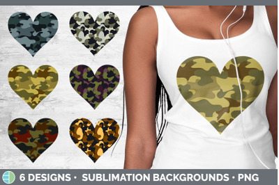 Camo Hearts Clipart