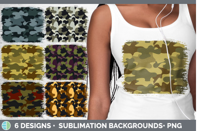 Camo Distressed Sublimation Background Panel