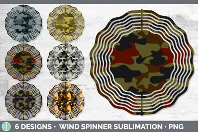 Camo Wind Spinner | Sublimation Designs Bundle