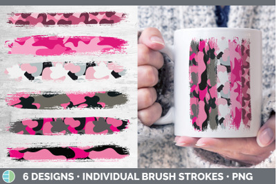 Pink Camo Brush Strokes PNG | Sublimation Designs