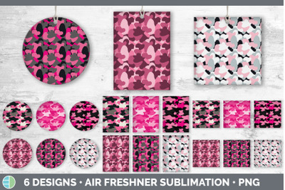 Pink Camo Air Freshener | Sublimation Designs Bundle