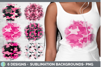 Pink Camo Background | Grunge Sublimation Backgrounds