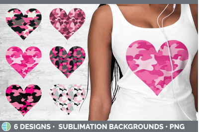 Pink Camo Hearts Clipart