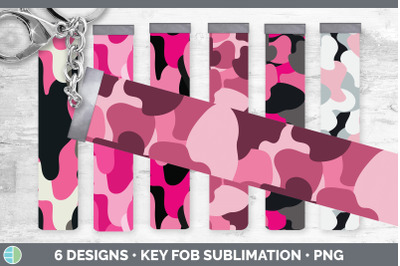 Pink Camo Key Fob | Wristlet Sublimation