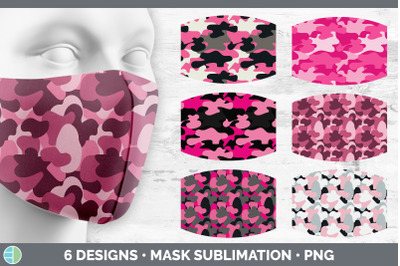 Pink Camo Mask | Sublimation Bundle Face Mask Designs