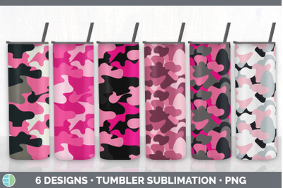 Pink Camo Tumbler Sublimation Bundle