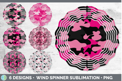 Pink Camo Wind Spinner | Sublimation Designs Bundle