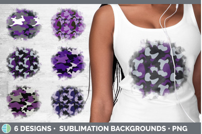 Purple Camo Background | Grunge Sublimation Backgrounds