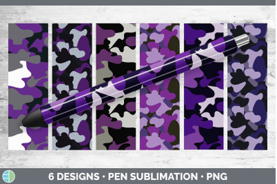 Purple Camo Pen Wraps | Epoxy Sublimation Bundle