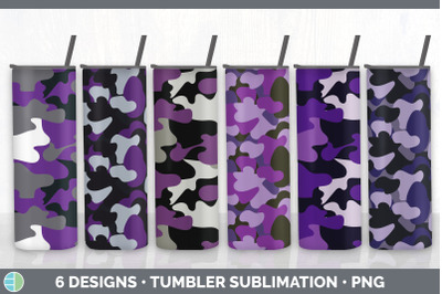 Purple Camo Tumbler Sublimation Bundle