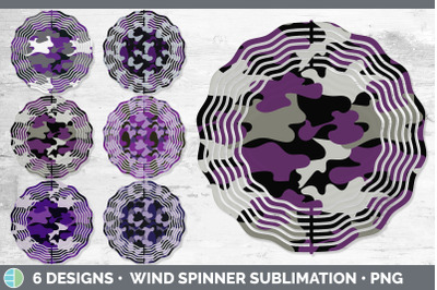 Purple Camo Wind Spinner | Sublimation Designs Bundle