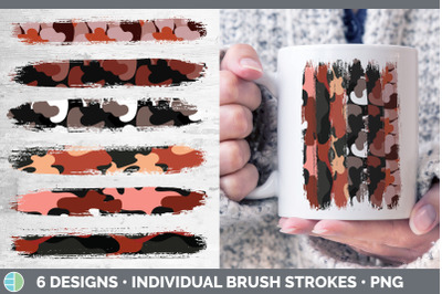 Red Camo Brush Strokes PNG | Sublimation Designs