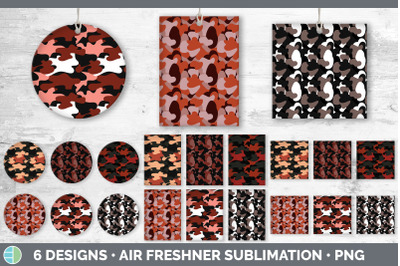 Red Camo Air Freshener | Sublimation Designs Bundle