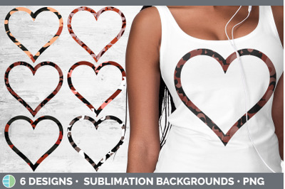 Red Camo Heart Frame Clipart