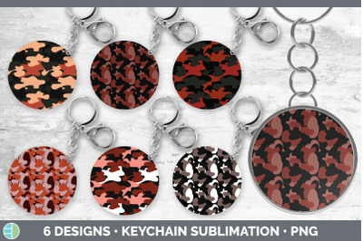 Red Camo Keychain Bundle | Keyring Sublimation Designs