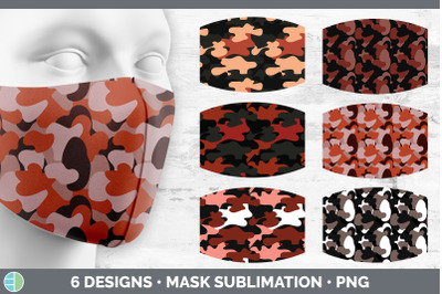 Red Camo Mask | Sublimation Bundle Face Mask Designs