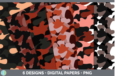 Red Camo Backgrounds | Digital Scrapbook Papers