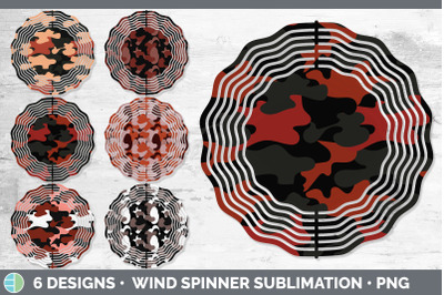 Red Camo Wind Spinner | Sublimation Designs Bundle