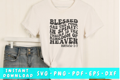 Blessed are the poor in spirit for theirs is the kingdom of heaven SVG