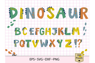 Dinosaur Full Font SVG