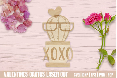 Valentine&#039;s Day Laser Cut | Cactus XOXO