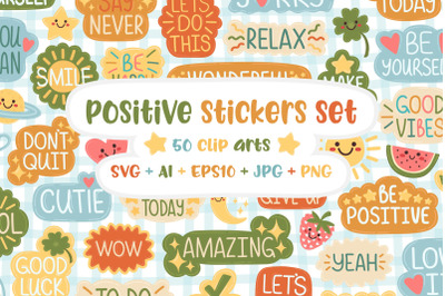 Positive sticker set