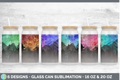 Night Sky Glass Can | Sublimation Beer Mason Jar