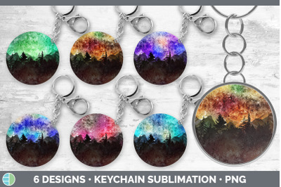 Night Sky Keychain Bundle | Keyring Sublimation Designs