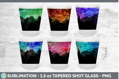 Night Sky Shot Glass Sublimation | Shot Glass 1.5oz Tapered