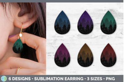 Night Sky Teardrop Earring | Sublimation Designs Bundle