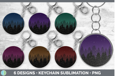 Night Sky Keychain Bundle | Keyring Sublimation Designs