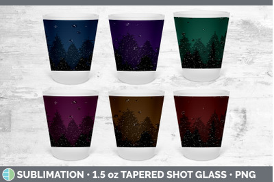 Night Sky Shot Glass Sublimation | Shot Glass 1.5oz Tapered