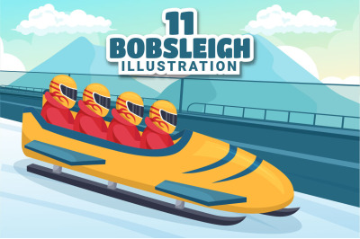 11 Bobsleigh Sport Illustration