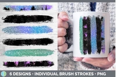 Night Sky Brush Strokes PNG | Sublimation Designs