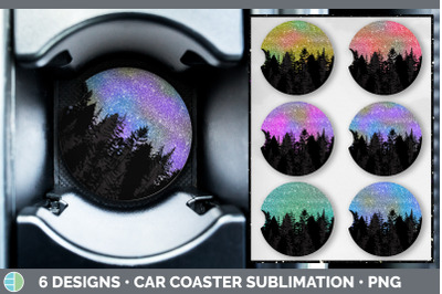 Night Sky Car Coaster | Sublimation Designs Bundle