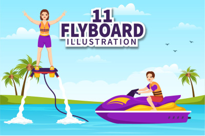 11 Flyboard Sport Illustration