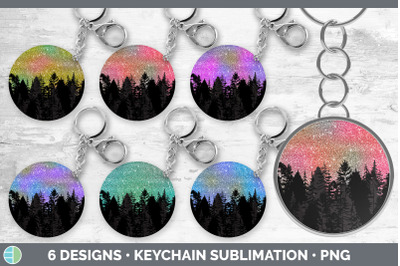 Night Sky Keychain Bundle | Keyring Sublimation Designs